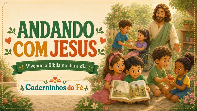 Capa do material Andando com Jesus